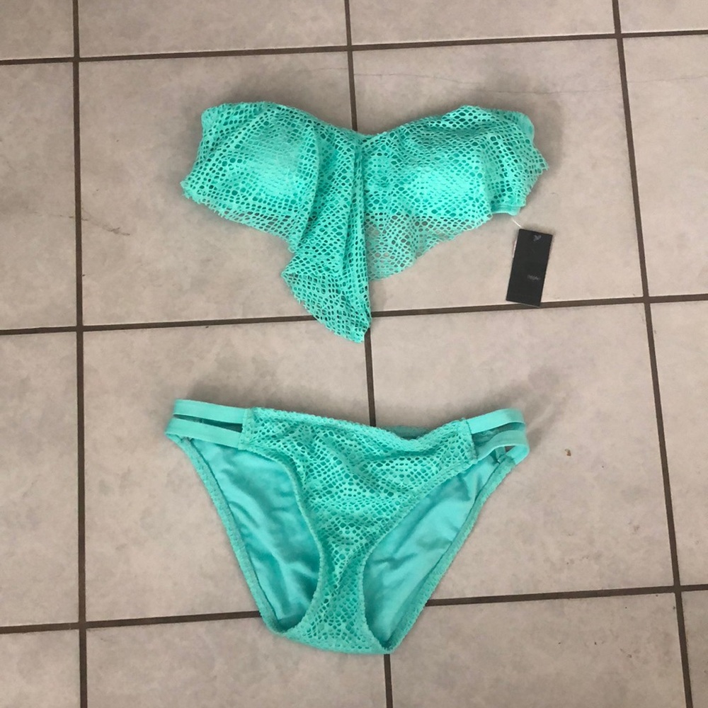 blue bathing suit